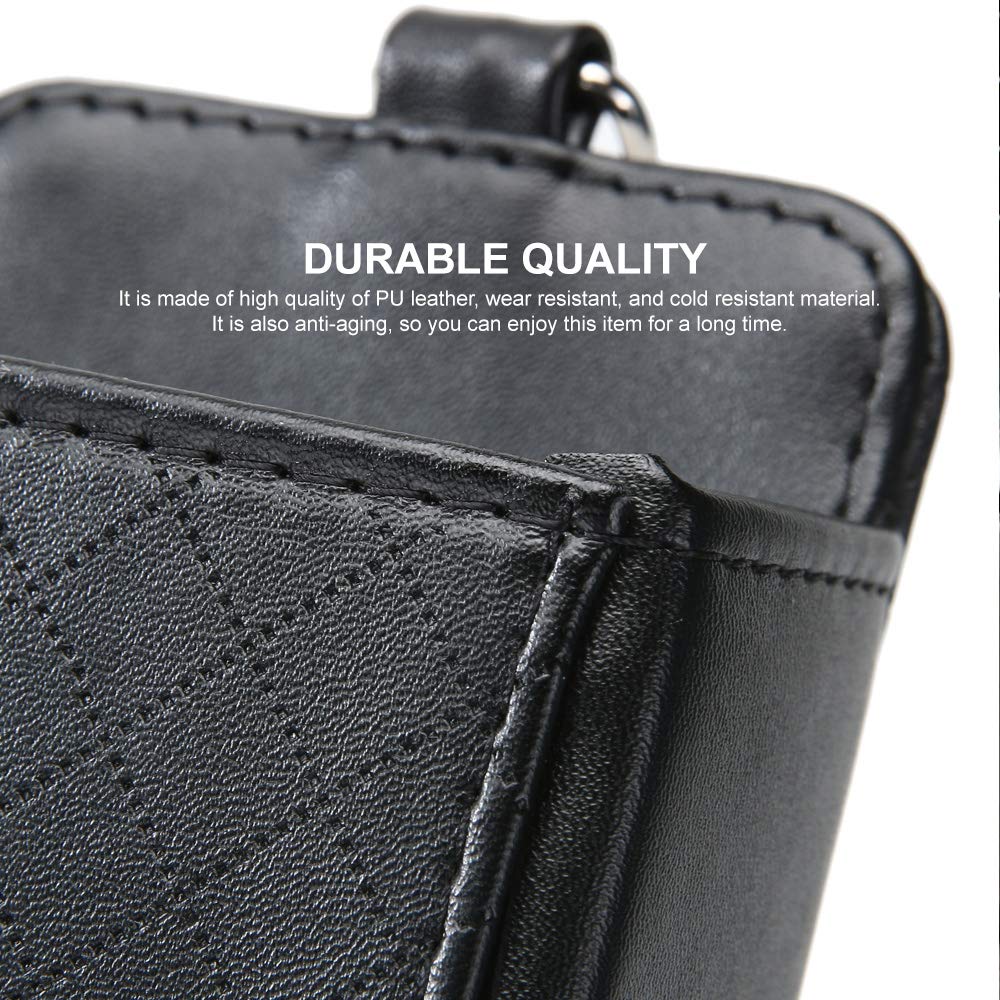 Universal Car Storage Bag Auto Air Outlet Debris Bag For Mobile Phone Key Glasses Vent Dashboard Hanging Leather Storage Box