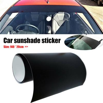 140 X 20CM  Front Window Glass Sunshade Car Gloss Black Sun Strip Universal Car Sunstrip Car Stickers Windscreen Sun