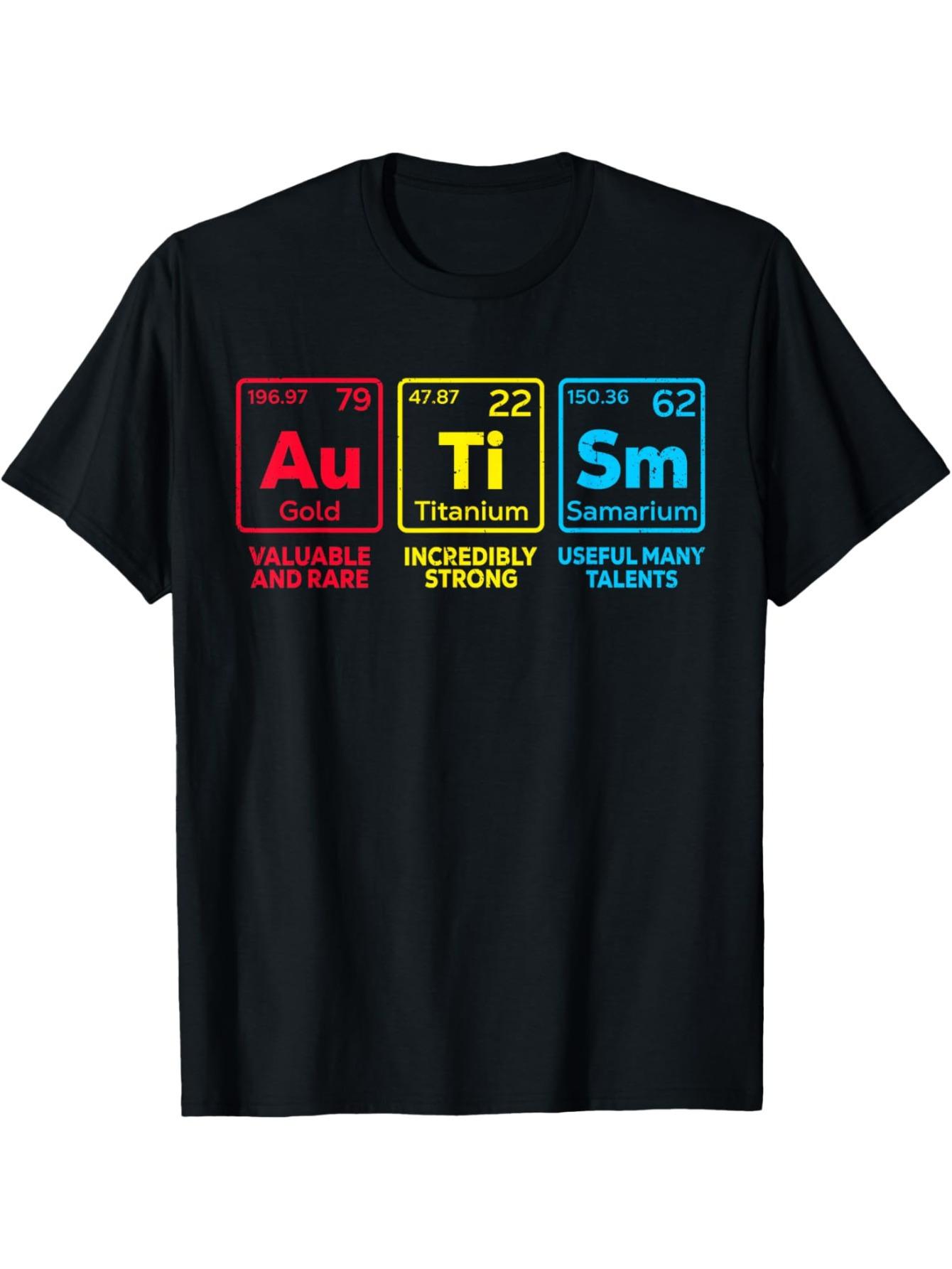 

Men & Women Autism Awareness Periodic Table T-Shirt - Au M