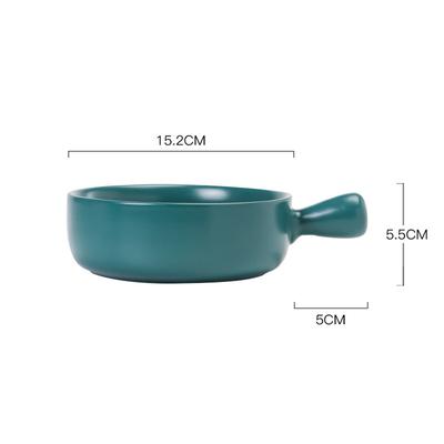 Bol Ceramic Nordic pentru Tăiței Instant cu Mâner Bol pentru Mic Dejun Orez Copt Bol pentru Desert Supă Salată de Fructe