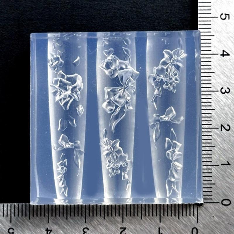 Flexible Silicone Crafting Mould With 3D Embossed Pattern For Nail Art Accessories And Resin Jewelry