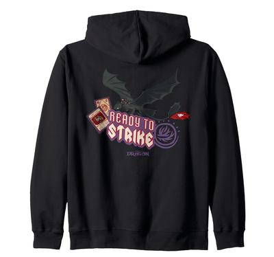 DreamWorks Wie man ein Drache trainiert Ohnezahn Bereit zum Zuschlagen Reißverschluss-Kapuzenpullover