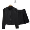 Shop   Women S Golf tenniS Zip Up Flare Skirt Set Wdm wSet Kww10071008
