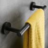 30cm Stainless Steel Black Brushed Single Towel Bar Rack Holder Bathroom Storage Organizer