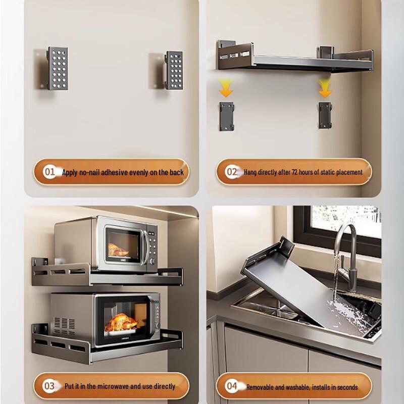 North Mansion Wall-Mounted Kitchen Storage Shelf