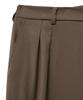 WEST GRAND BOULEVARD Wide Half-Banding Double-Pleat Slacks Brown