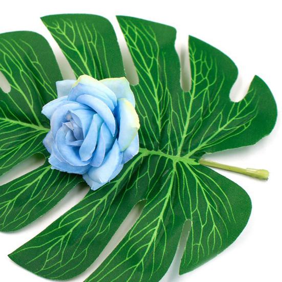 10шт искусственная роза шелковый цветок голова DIY свадебный рождественский венок ремесло — фото 8