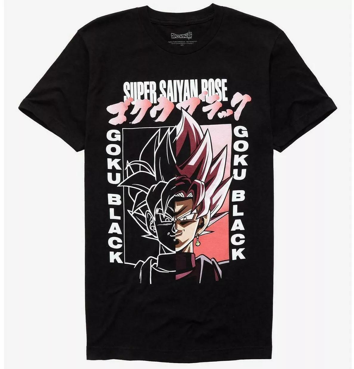

Dragon Ball Super Super Saiyan Movie Rose Goku Black Tee Shirt New 2XL