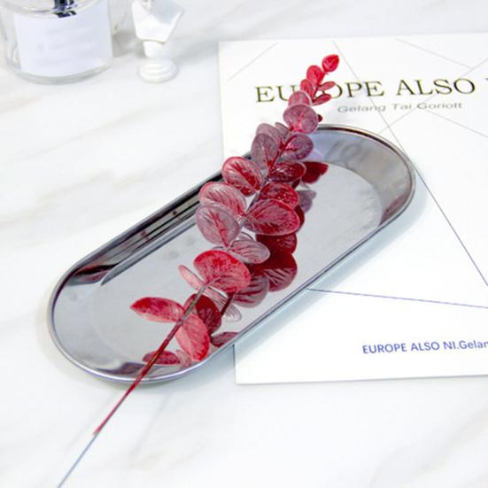 5Pcs/Set Green Artificial Eucalyptus Leaf Plant Vine Garden Balcony Home Decor