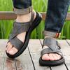 Fashion Business Summer Sandals Classic and Comfortable Gentleman Style Office Work Outdoor Quality Walking Shoes Gray and Brown