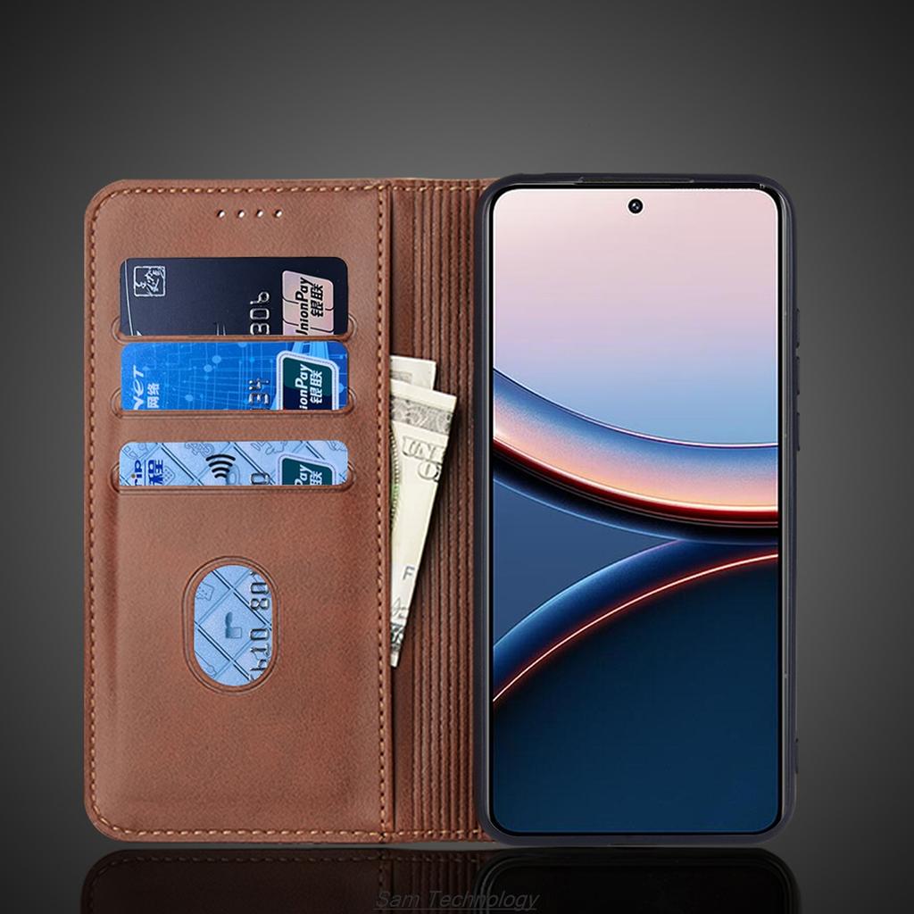 Magnetic Attraction Leather Case for Xiaomi POCOPHONE POCO F7 Ultra / F7Ultra Holster Flip Cover Case Wallet Bags Fundas Coque