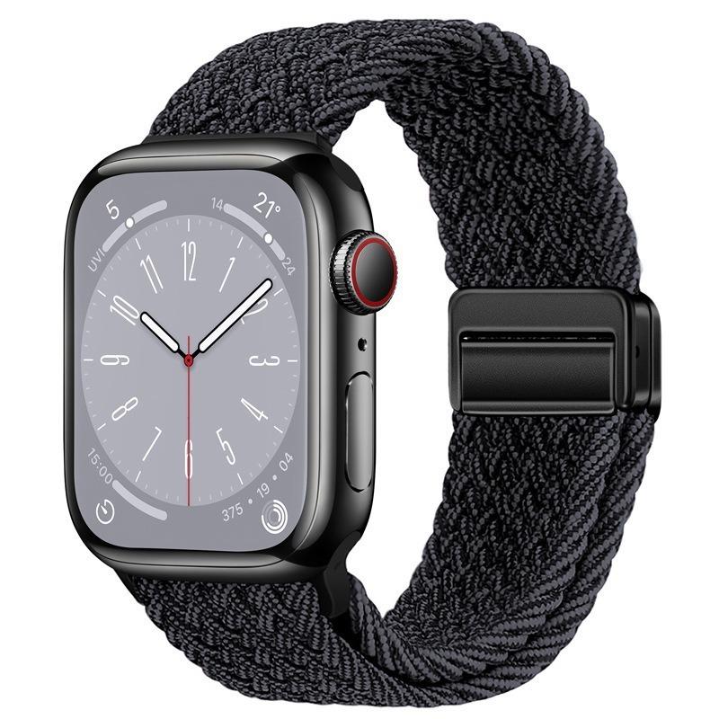 Braided Strap For Apple Watch Bands 40mm 45mm 41mm 44mm 42/46mm 49mm Magnetic Bracelet iWatch Series Se 7 5 6 8 9 10 11 Ultra3 2