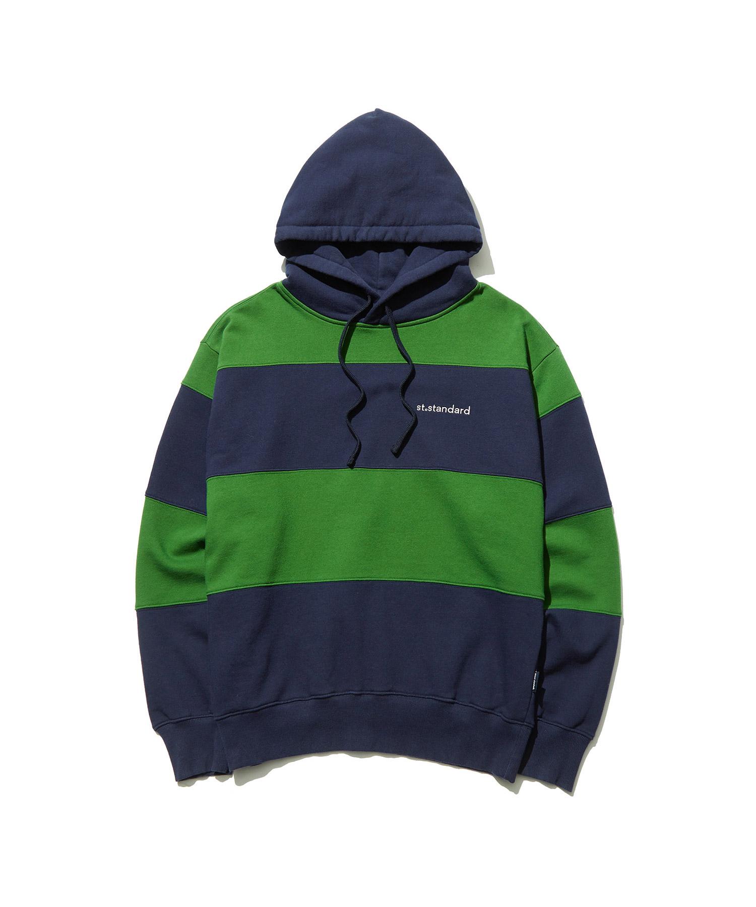 Street Standard St-Logo Striped Hoodie L