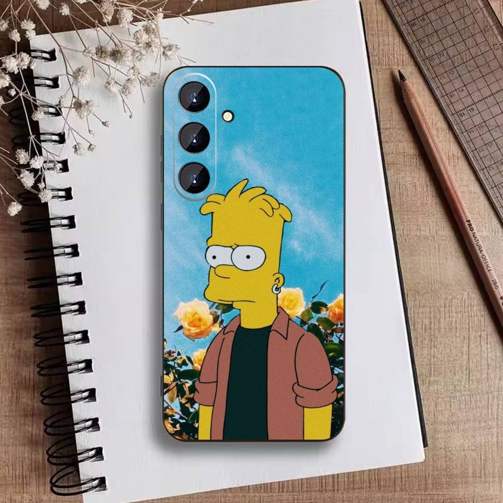 The D-Simpsons Cartoon Phone Case For Samsung Galaxy A73,A21s,A22,A31,A52,A53,A71,A41Soft Black Shell