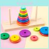 Quebra-cabeça de Torre de Madeira Infantil Para Treino de Foco e Desenvolvimento Cerebral