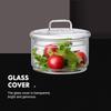 Hemoton Glass Jar Replacement Covers 2pcs Beverage Dispenser Lid Glass Replacement Lid for Beverage Food Storage Jar Glass Jar