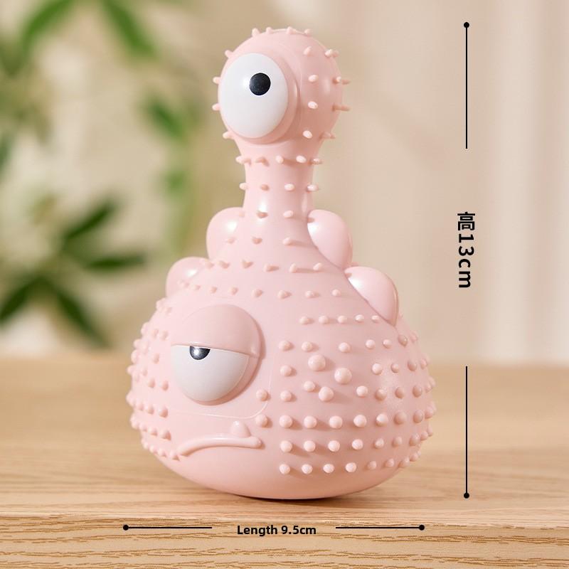 Pet Dog Teething Device, Little Monster Sound Toy, Dog Toothbrush, Dog Toy, Durable and Easy To Clean