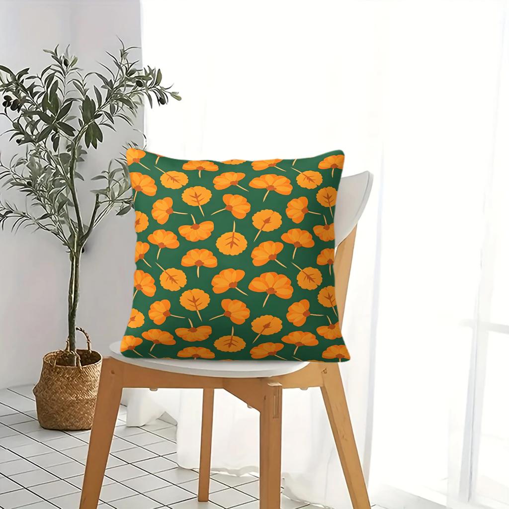 xcm Pink Flower Polyester pillowcase Sofa Chair Waist Cushion Cover Romantic girl Room aesthetic living Home decor