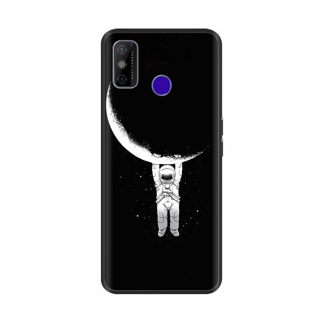 Pentru Tecno Spark 6 Go Husă pentru telefon Husa din silicon moale de desene animate pentru Tecno Spark 6 Go Spark6 Go Negru Tpu Bara de protecție drăguță de desene animate