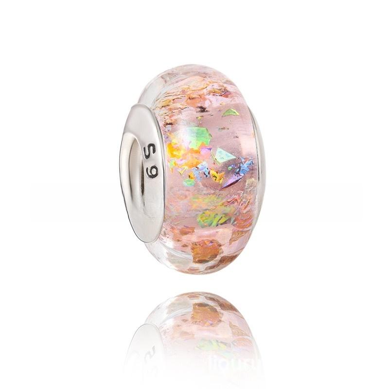 925 Silver Murano Glass Charms Fit Original Bracelets Round Murano Glass Charms Beads DIY Women Jewelry Gifts For Women