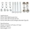 Kit de ligação final de barra estabilizadora traseira de corrida para Honda Civic 92-00 94-01 Acura Integra DC2 prata rosca esquerda e direita