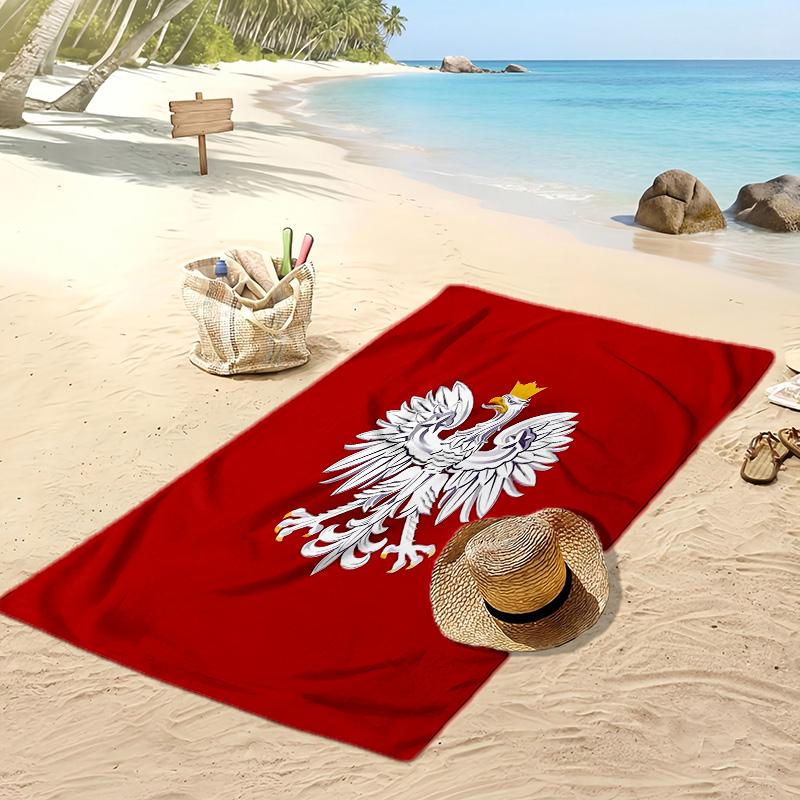 Poland Printed Beach Towel Quick Dry Soft TowelPortable Large Rectangular Beach Blanket for Travel Swimming Pool
