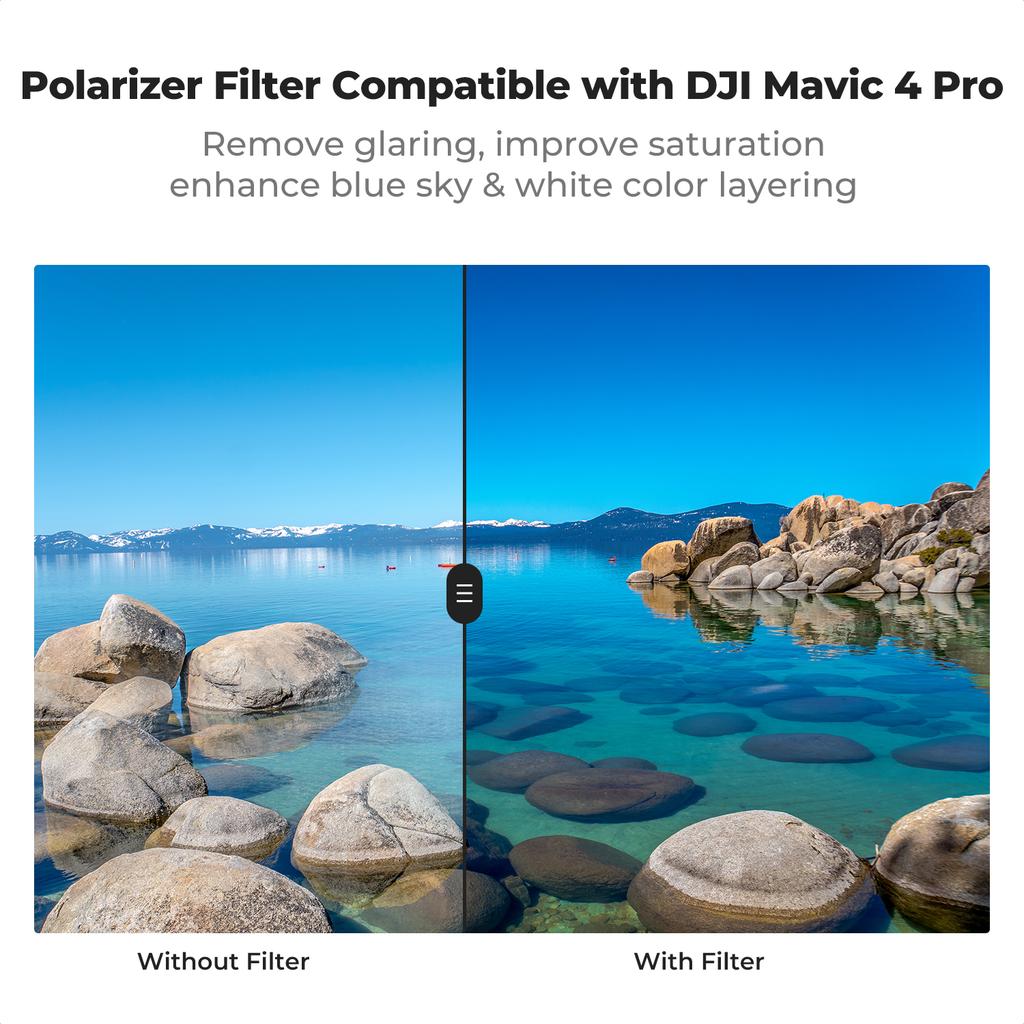 K&F CONCEPT Uppgraderad Cirkulär Polariserare CPL-filter för DJI Mavic 4 Pro Flerlagersbelagt HD Optiskt Glas Drönartillbehör