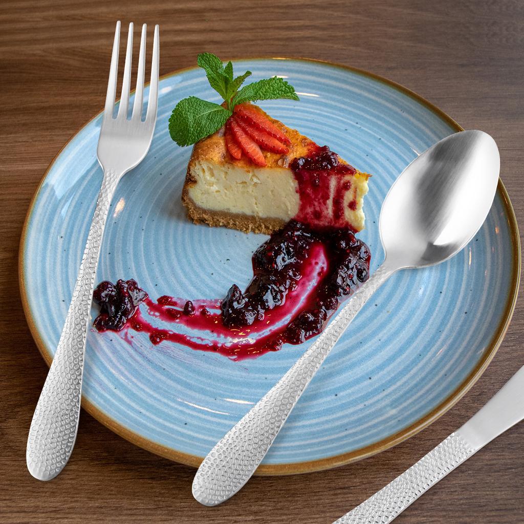 Hammer Matte Tableware Four-piece Set Stainless Steel Knife and Fork Spoon Steak Golden  Dessert Spoon YSH-12-5PS