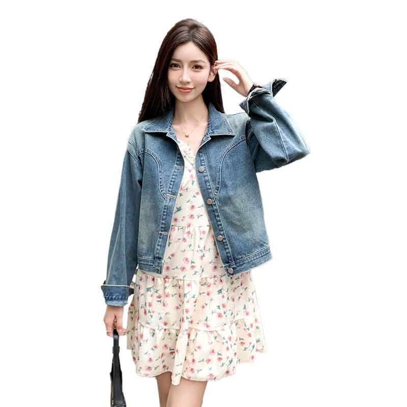 Korean-Style Versatile Denim Cardigan Jacket for Women - Stylish Spring and Autumn Fashion 2026