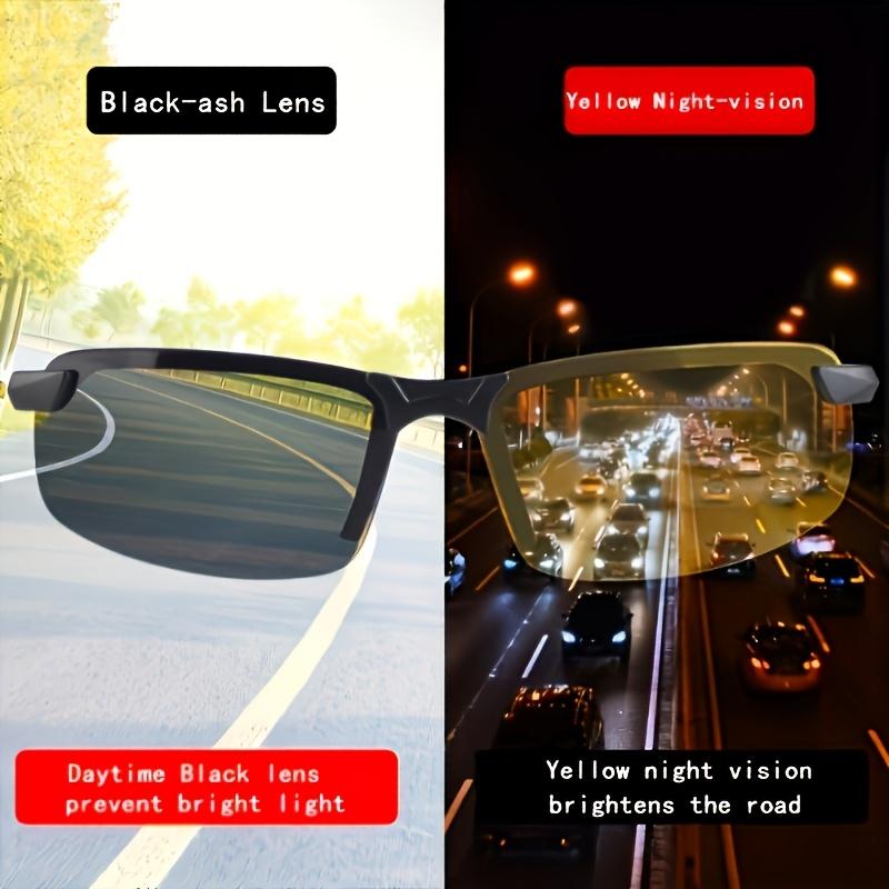 1PC night vision glasses, double lenses, PC polycarbonate frame and lenses, no degree, for men and women, day and night driving