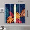 2pcs   spring summer Curtains Tropical plant pattern Art Digital Print Drapes Versatile Fabric Room Decor for Bedroom   Office