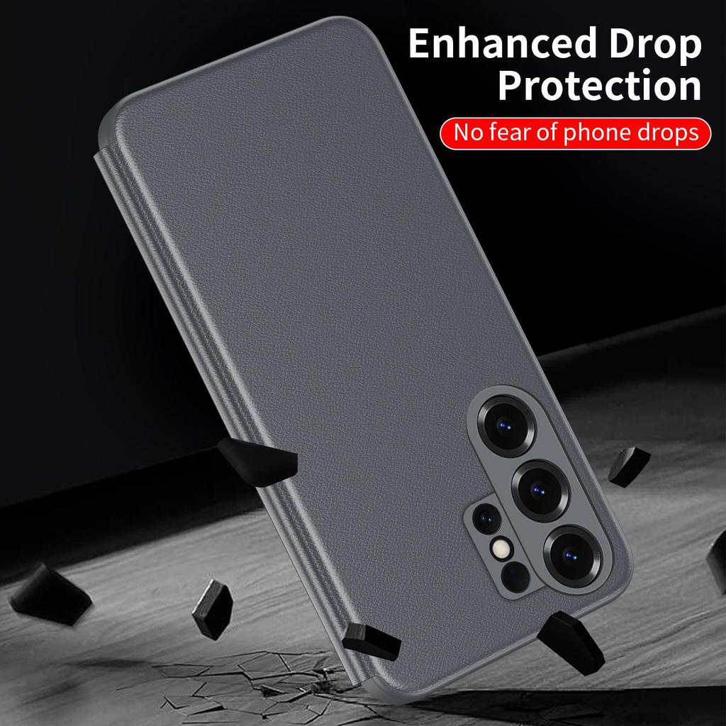 S25Ultra Slimme Raamhoes, APP Wakker Maken/Slaap, Portemonnee Telefoon Kaarthoes Voor Samsung Galaxy S25 Ultra Kaartvak Houder