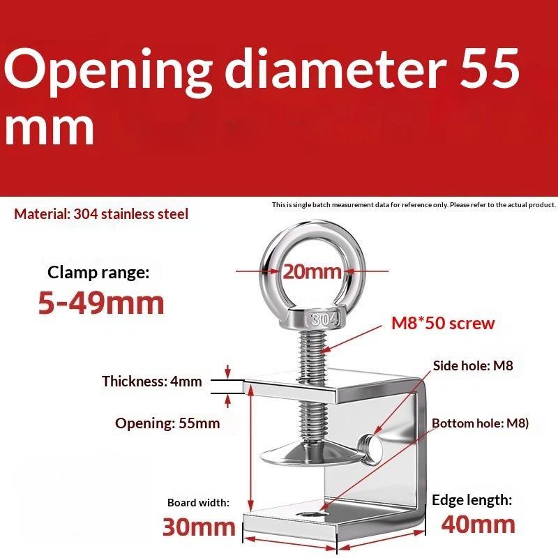 Galvanized Carbon Steel Tiger Clamp Multiple Shapes Open Height 20-130Mm Thickened Material Fixed Fixture Clamping Device