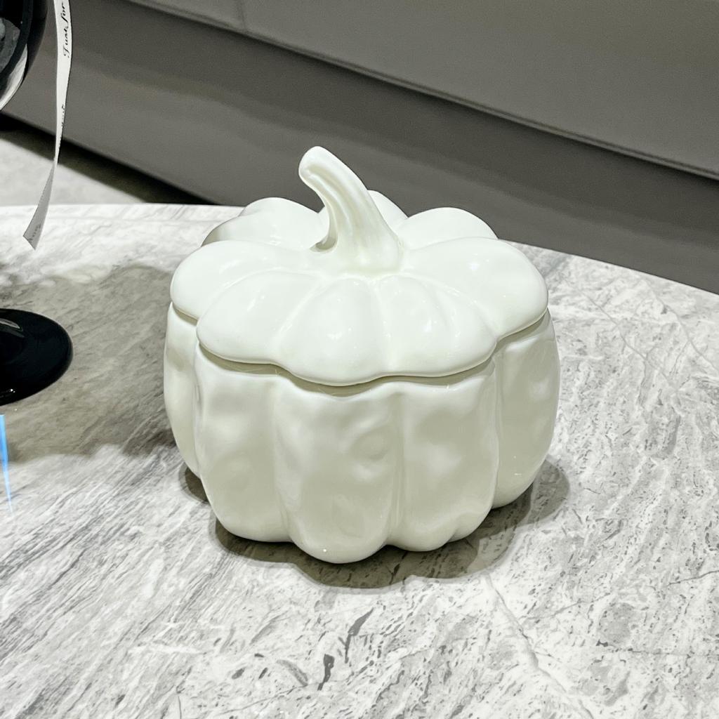 Dýňová úložná dóza Kreativní obývací pokoj Stolní dóza na svačiny Cukroví Moderní styl Domácí kuchyně Keramická úložná nádoba