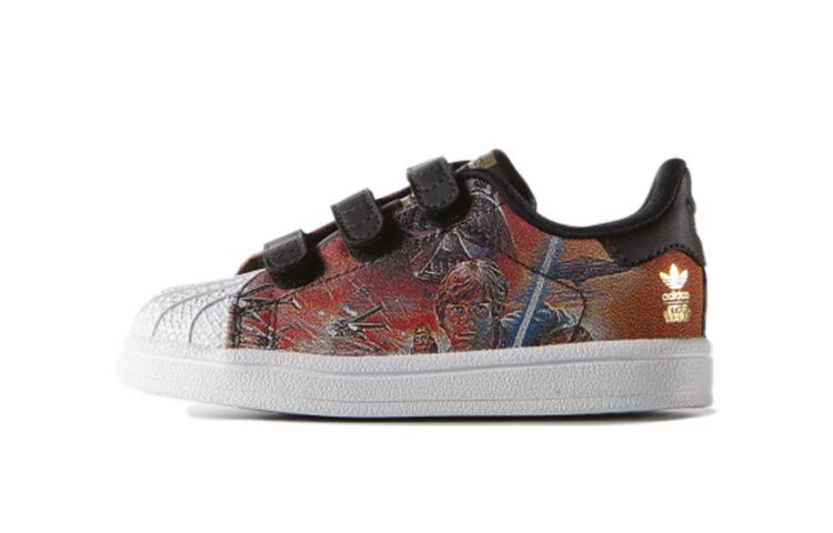 

Star Wars x Adidas Originals SUPERSTAR Comfortable Breathable Low top Toddler Shoes Infant And Toddler B24727 26