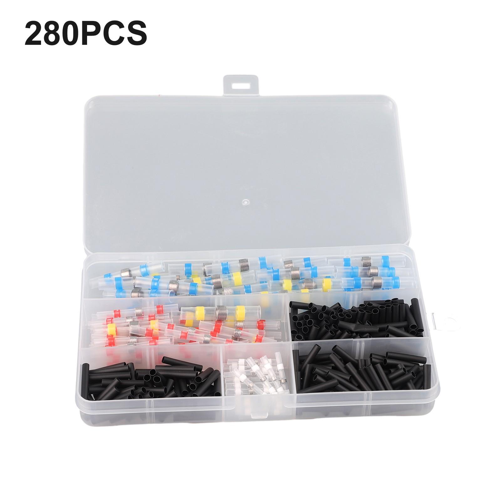 

280Pcs Waterproof Solder Seal Heat Shrink Wire Cable Connectors Crimps Butt Joint