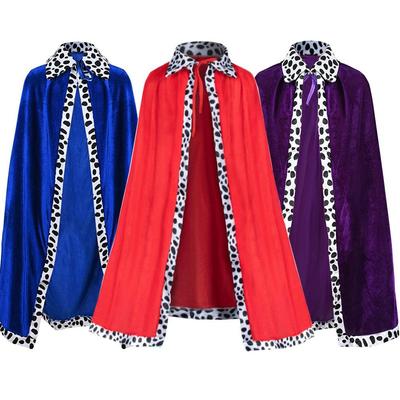 Cape de Roi d'Halloween Réaliste Manteau Couronne de Prince Costume d'Halloween Accessoires de Cosplay Jour de la Toussaint
