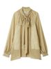 Mira Owen Floral Sheer Bowtie YEL 2-Way Blouse, 09WFB251120, Women's,