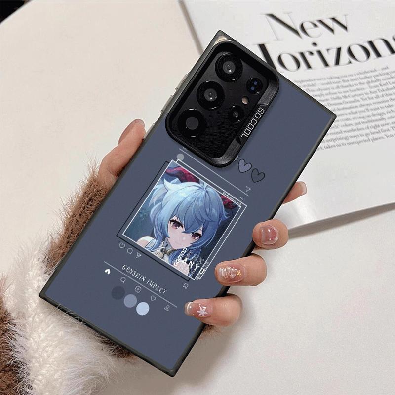 Genshin Impact Simple Design Shockproof Phone Case for Samsung Galaxy S26 Edge S25 Ultra S24 FE S23 Plus S21 Cover Anti Fall Fun