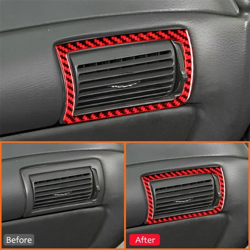For Ford Mustang 2001-2004 Carbon Fiber Auto Central Control Air Outlet Left Right Vent Panel Trim Frame Decoration Sticker