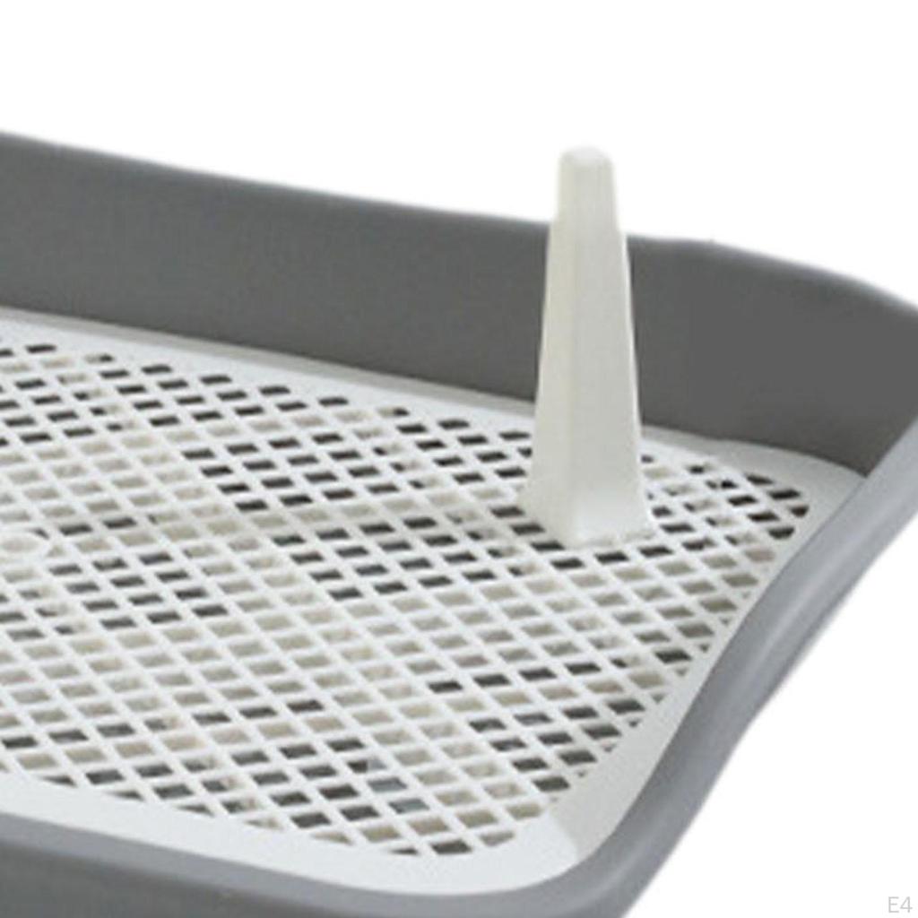 Dog Potty Training Tray, Removable Cat Litter Box, Reusable Box with Mesh Grids for Small
