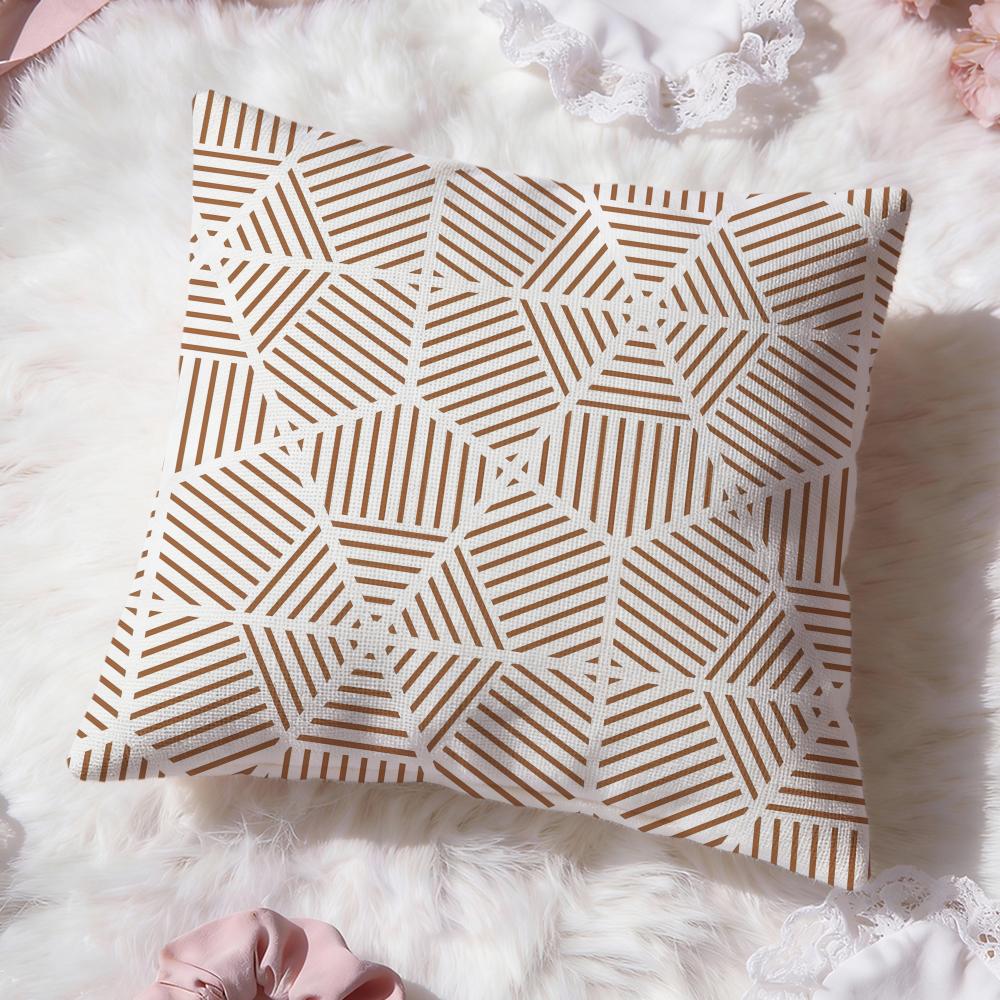 Geometric Patterns Cushion Cover Premium Comfort Reversible Pillow Cove Two In One Design for Any Room  Car Interior