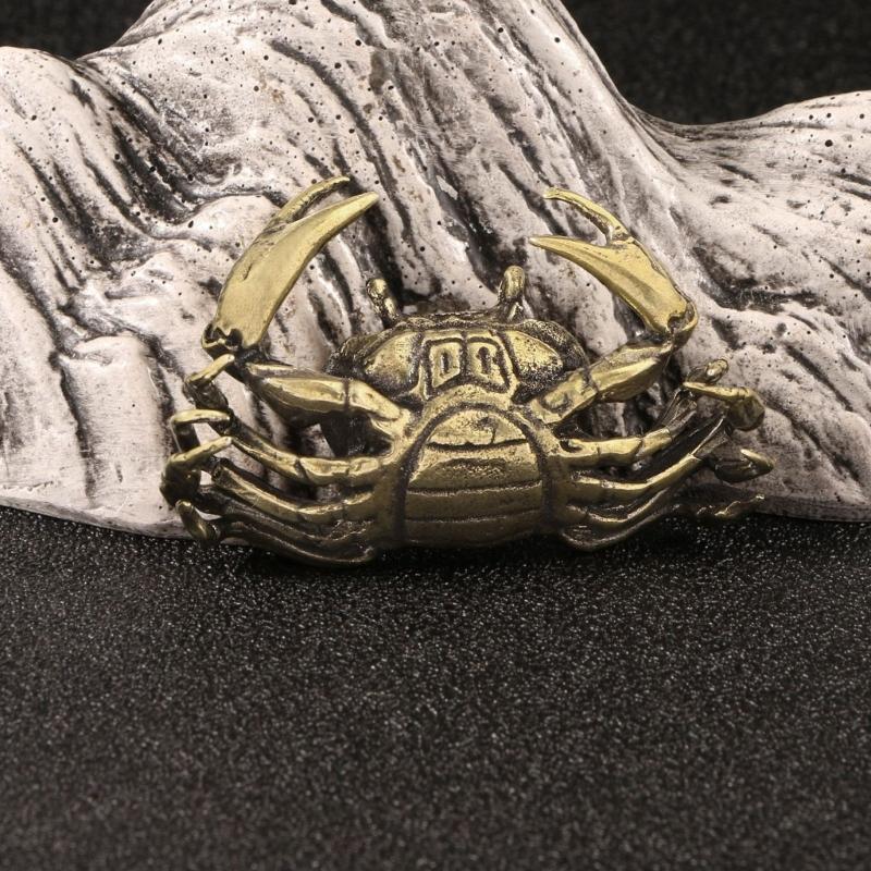 Antique Decorative Metal Crabs Miniature Statue Intricate Detailing Perfect For Shelf Display Or Study Table Ornament
