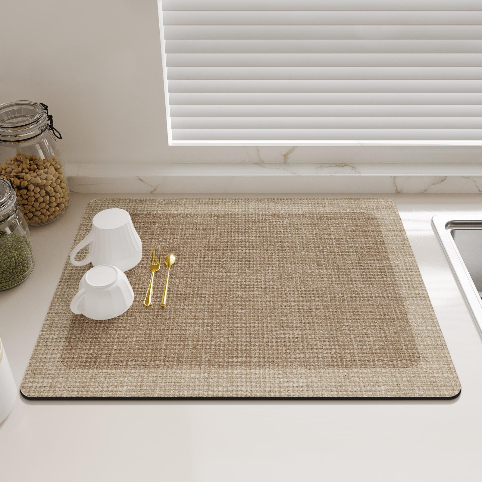 

Коврик для сушки кухонной посуды, противоскользящий коврик для слива кофе, водонепроницаемый коврик для посуды, термостойкий коврик для столешницы, подставка для слива крана 30x40 cm