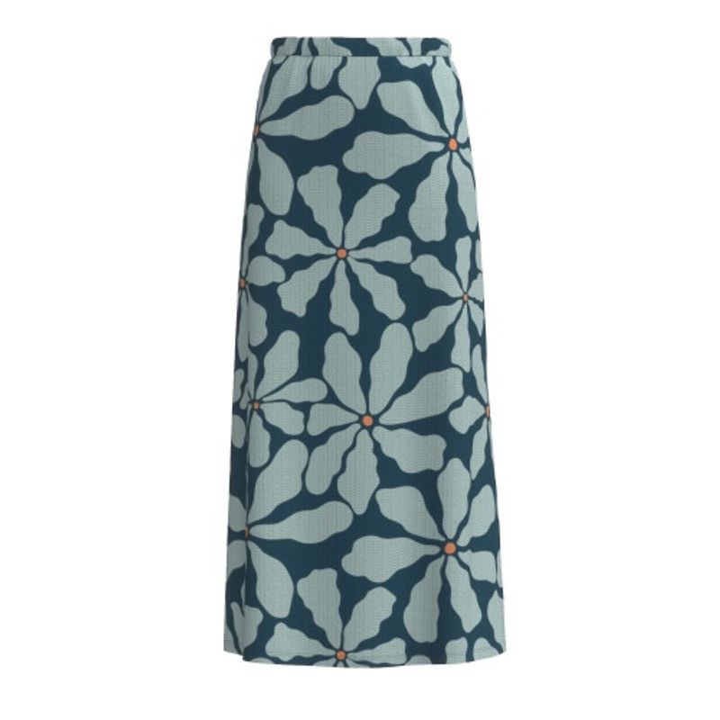 

Export Single Spring New Arrival High Waist Slimming All-Matching Printing a Words Dark Pattern Slimming Sheath plus Size Skirt Multicolor Green Flower color M