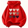 Kinder Niedlicher Herz-Harajuku-Hoodie - Jungen & Mädchen Herbst/Winter Lässiger Pullover