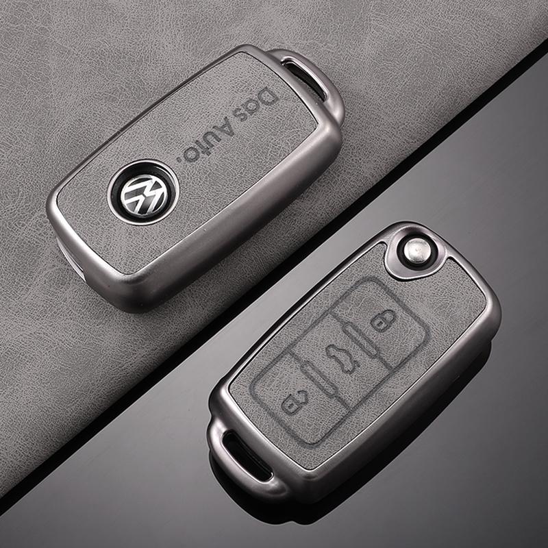 Pentru VOLKSWAGEN VW Carcasă Cover Shell din Piele pentru Cheie Auto Remote Pentru Volkswagen VW Polo Golf Passat Tiguan Beetle Caddy T5 Up Eos Keych