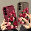 Funda de Teléfono Suave con Patrón de Flor de Rosa Para Samsung Galaxy A57 A37 A17 A56 A55 A36 A16 A15 A26 A35 A54 A14 Cubierta de Silicona Antigolpes