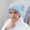 Cute Bear Thick Coral Fleece Microfiber Bath Towel Hair Dry Quick Drying Lady Bath Towel Soft Shower Cap