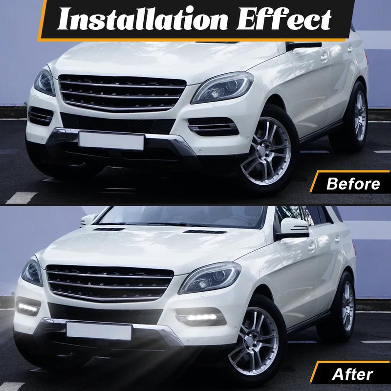 2 Stück Tagfahrlicht für Mercedes Benz W166 ML350 ML400 X204 GLK350 DRL Scheinwerfer Fahrlicht Nebelscheinwerfer 2049065401 2049065501